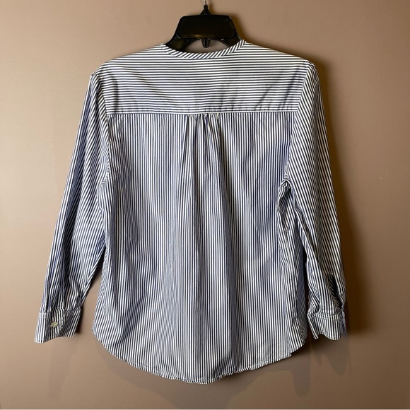 Cavan & Co Made in USA Striped Cotton Button Up Top M - Picture 7 of 11